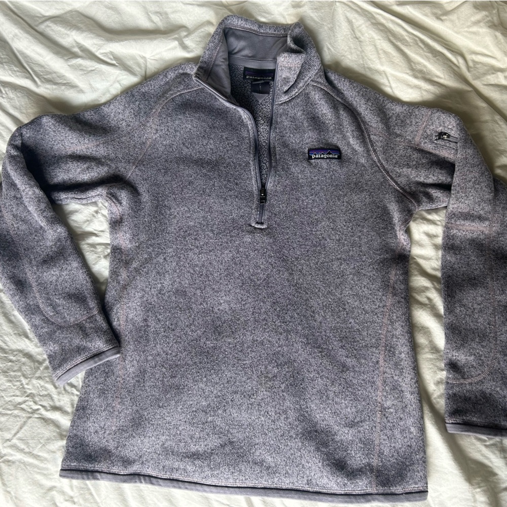 Patagonia Better Sweater 1/4 Zip Women's - Purple-Gray, Size Small